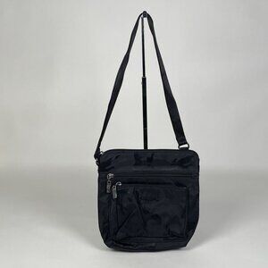 Baggallini Black Camouflage Shoulder Bag Purse Nylon RFID Credit Card Pocket